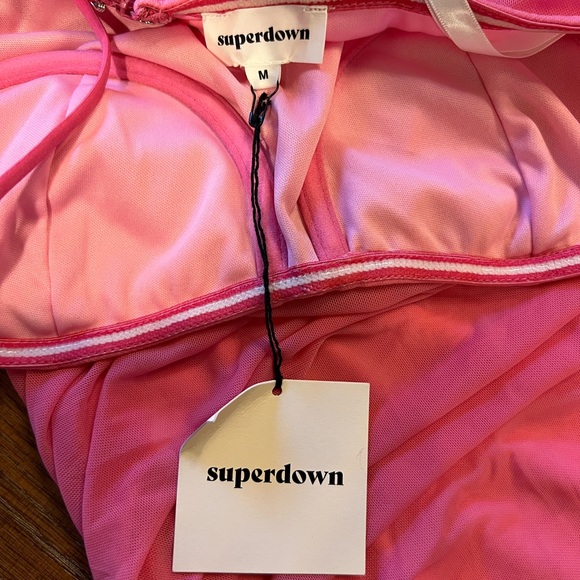 Superdown Ruched Pink Mini Dress - Picture 7 of 7
